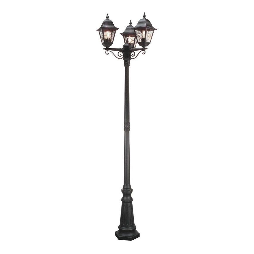 Elstead - Candeeiro exterior NORFOLK 3xE27/100W/230V IP43 preto