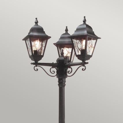 Elstead - Candeeiro exterior NORFOLK 3xE27/100W/230V IP43 preto