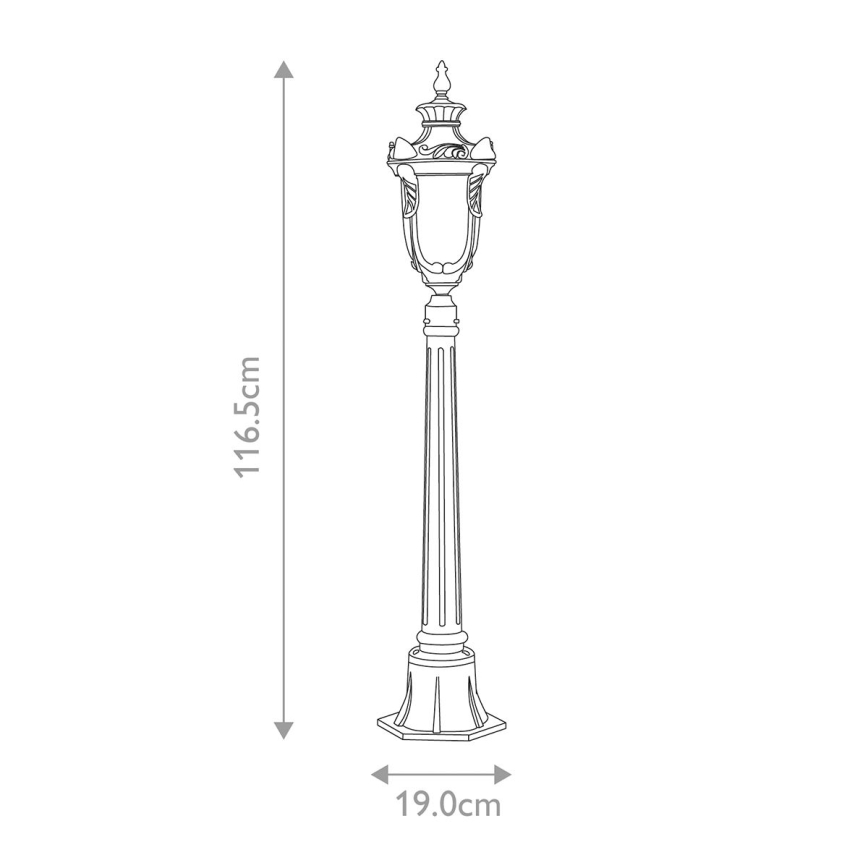 Elstead - Candeeiro exterior PHILADELPHIA 1xE27/100W/230V IP44 preto