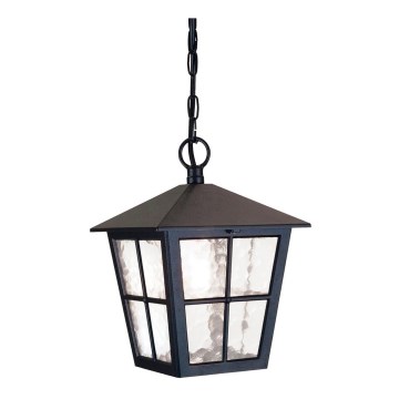 Elstead - Candelabro suspenso exterior CANTERBURY 1xE27/100W/230V IP43 preto