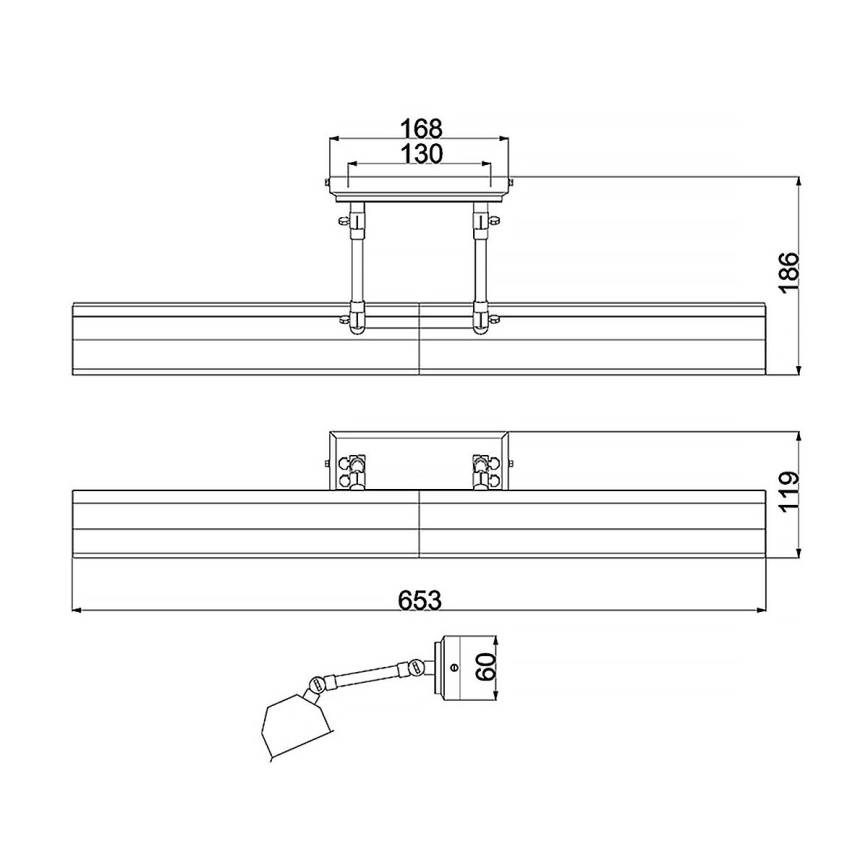 Elstead - Iluminação de ilustração CHAWTON 4xE14/40W/230V dourado