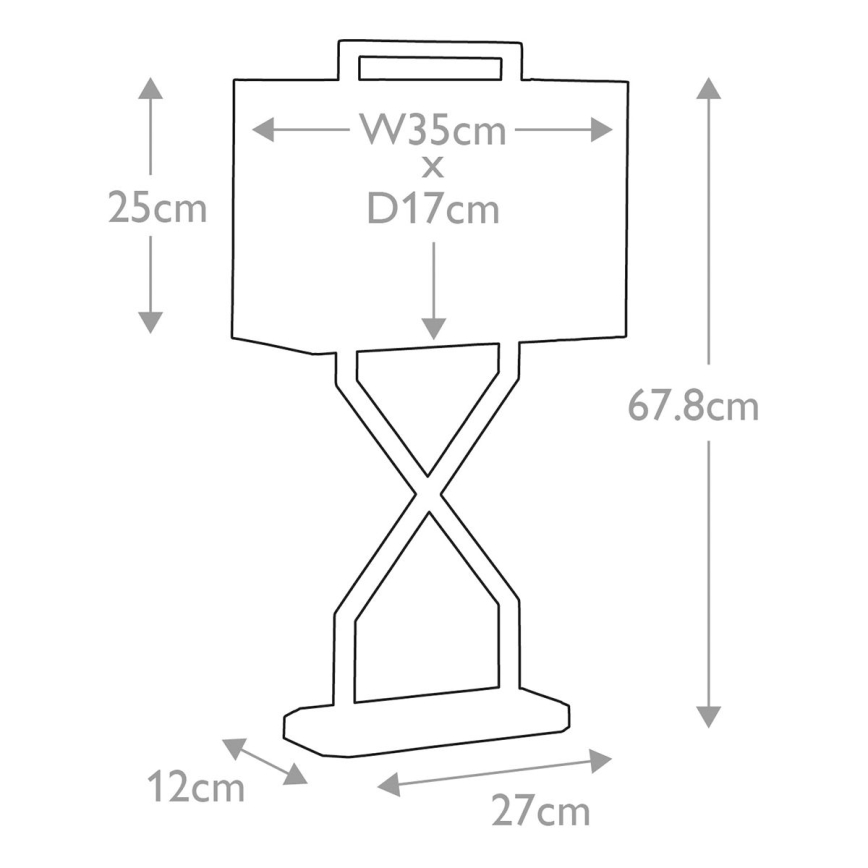 Elstead - Candeeiro de mesa CROSS 1xE27/60W/230V dourado/branco