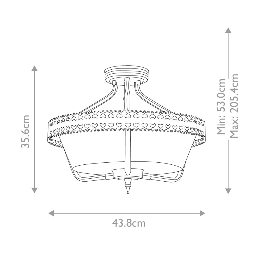 Elstead - Candeeiro integrado CROWN 3xE27/60W/230V