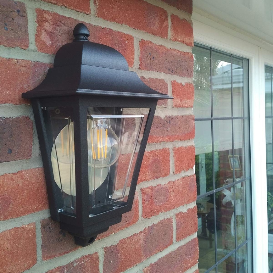 Elstead - Aplique de parede exterior DECO LANE 1xE27/60W/230V IP44 preto