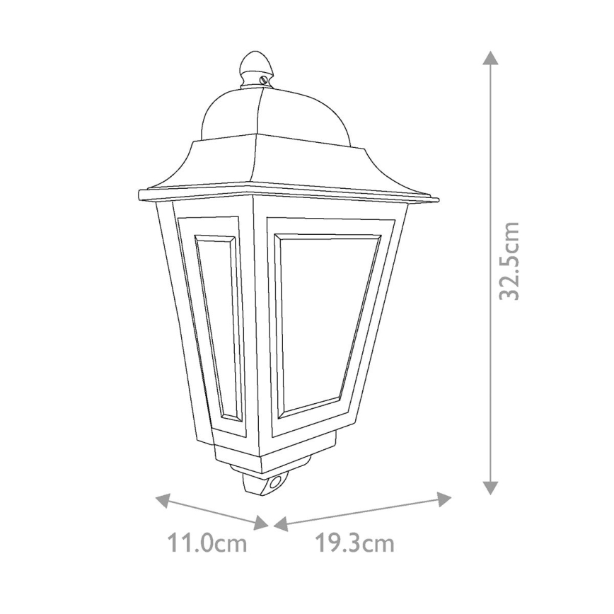 Elstead - Aplique de parede exterior DECO LANE 1xE27/60W/230V IP44 preto
