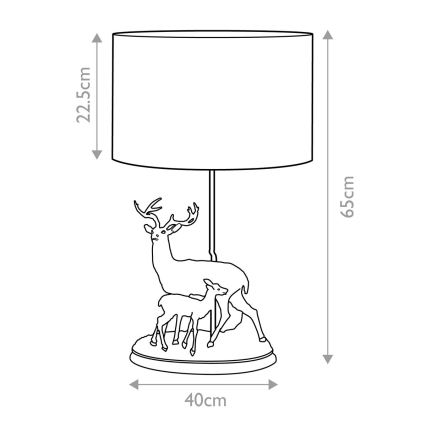 Elstead - Candeeiro de mesa AMELIA 1xE27/40W/230V bronze