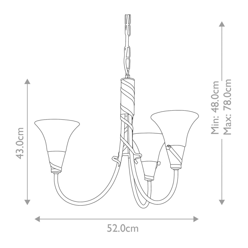 Elstead - Candeeiro suspenso EMILY 3xE14/40W/230V