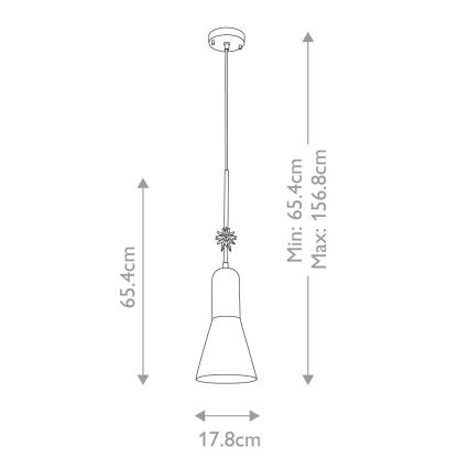 Elstead - Candeeiro suspenso ETOILE 1xE27/60W/230V diâmetro 17,8 cm preto