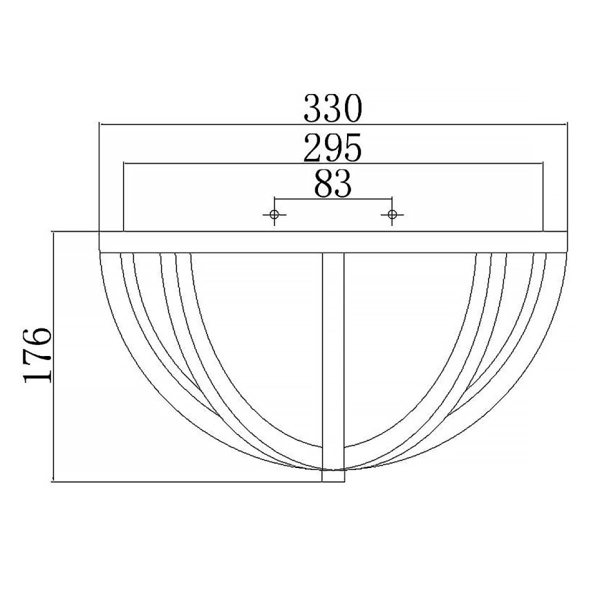 Elstead FE-ALLIER-F-LW - Iluminação de teto ALLIER 2xE27/60W/230V carvalho