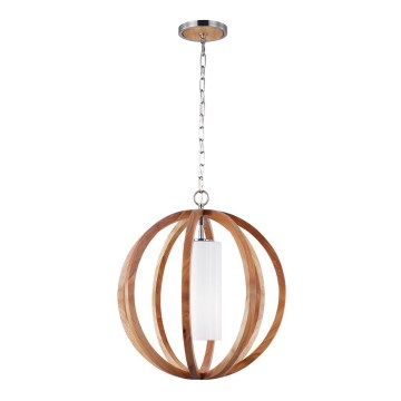 Elstead FE-ALLIER-P-S-LW - Candelabro suspenso ALLIER 1xE27/60W/230V carvalho