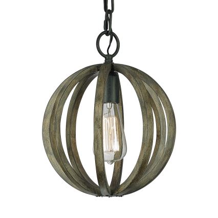 Elstead FE-ALLIER-P-WW - Candelabro suspenso ALLIER 1xE27/60W/230V carvalho
