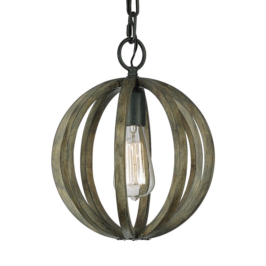 Elstead FE-ALLIER-P-WW - Candelabro suspenso ALLIER 1xE27/60W/230V carvalho