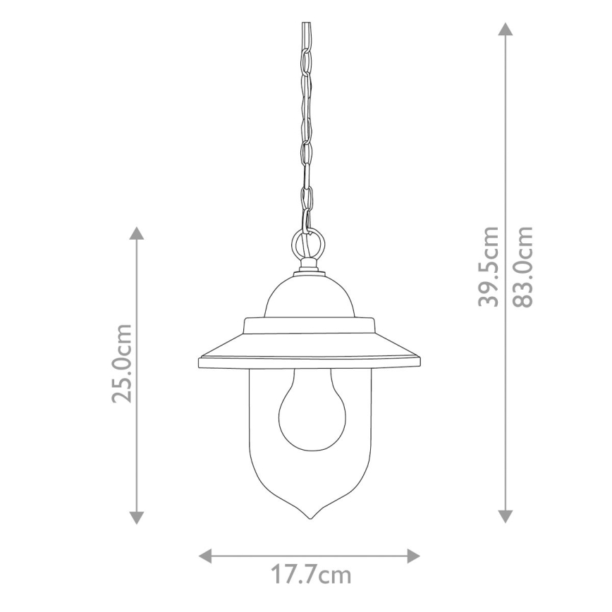 Elstead FE-ALLIER-P-WW - Candelabro suspenso ALLIER 1xE27/60W/230V carvalho