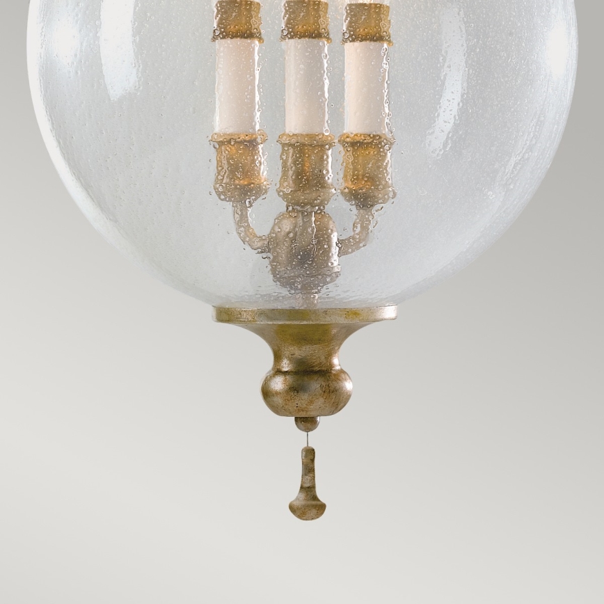 Elstead FE-ARGENTO-P - Candelabro suspenso ARGENTO 3xE14/60W/230V