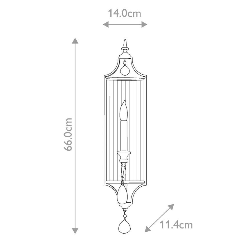 Elstead FE-GIANNA1 - Iluminação de parede de cristal GIANNA 1xE14/60W/230V