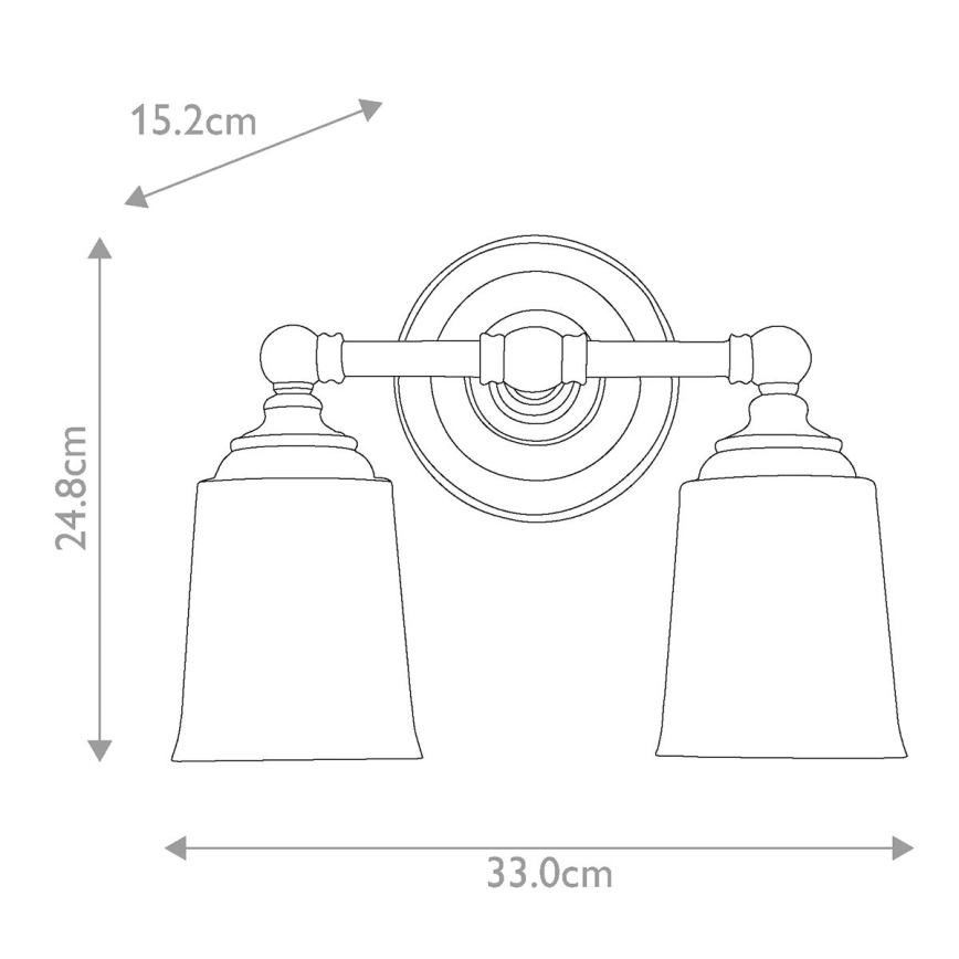 Elstead FE-HUGOLAKE2BATH - Iluminação de parede de casa de banho LED HUGOLAKE 2xG9/3W/230V IP44