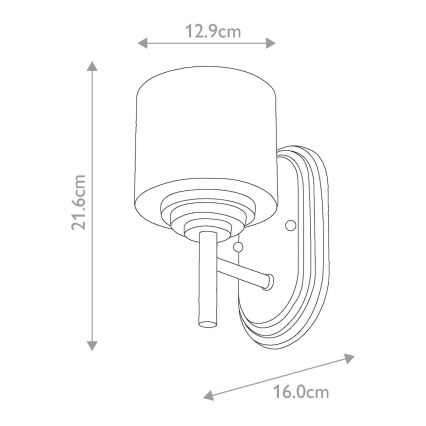 Elstead FE-MALIBU1-BATH - Iluminação de parede de casa de banho LED MALIBU 1xG9/3W/230V IP44