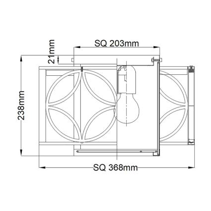 Elstead FE-REMY-F - Iluminação de teto REMY 2xE27/60W/230V