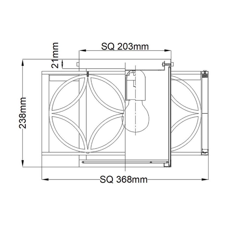 Elstead FE-REMY-F - Iluminação de teto REMY 2xE27/60W/230V