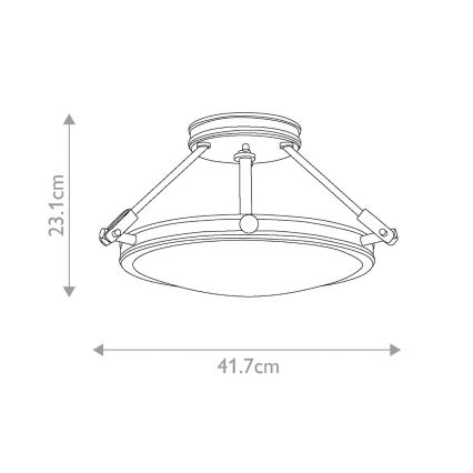 Elstead HK-COLLIER-SF-S - Candelabro montado à superfície COLLIER 3xE14/60W/230V