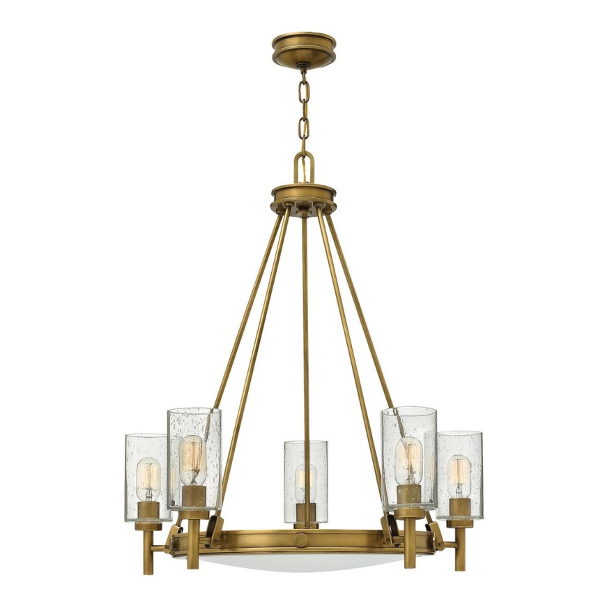 Elstead HK-COLLIER5 - Candelabro suspenso COLLIER 5xE27/100W/230V