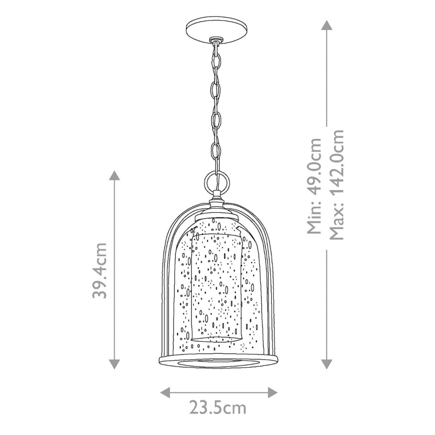 Elstead HK-QUINCY8-M - Candelabro exterior QUINCY 1xE27/100W/230V IP23