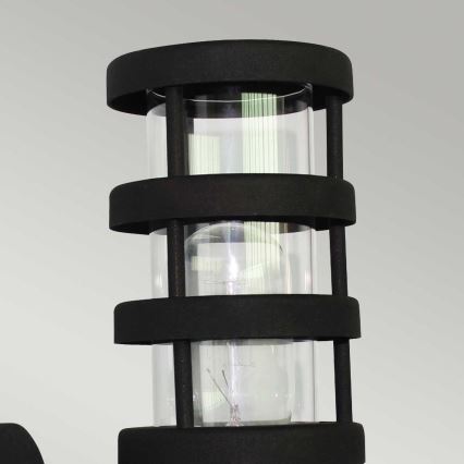 Elstead - Aplique de parede exterior HORNBAEK 1xE27/60W/230V IP44 preto