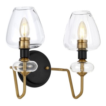 Elstead - Iluminação de parede ARMAND 2xE14/40W/230V preto/latão