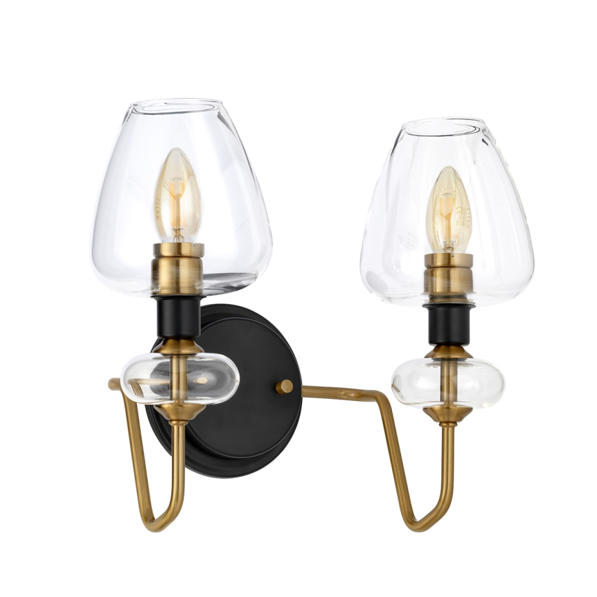 Elstead - Iluminação de parede ARMAND 2xE14/40W/230V preto/latão