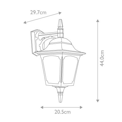 Elstead - Iluminação de parede exterior CHAPEL 1xE27/100W/230V IP44