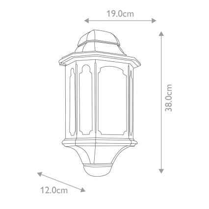 Elstead - Iluminação de parede exterior CHAPEL 1xE27/100W/230V IP44