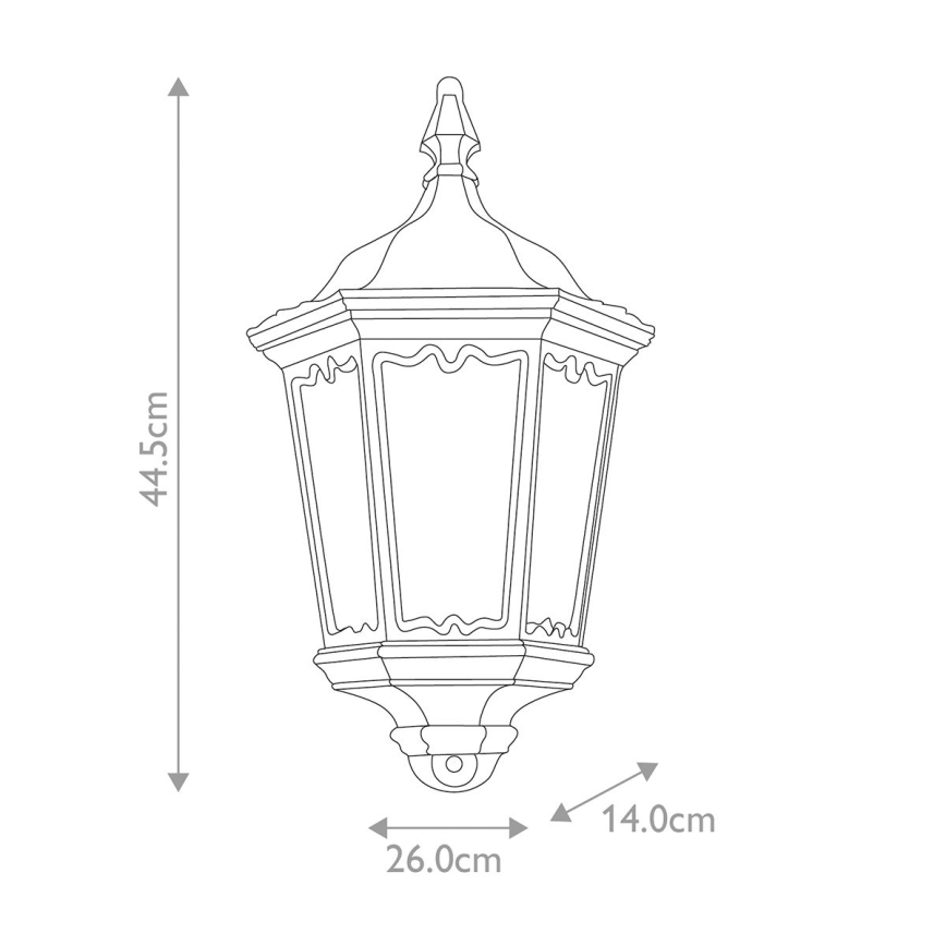 Elstead - Iluminação de parede exterior com um sensor MEDSTEAD 1xE27/100W/230V IP43