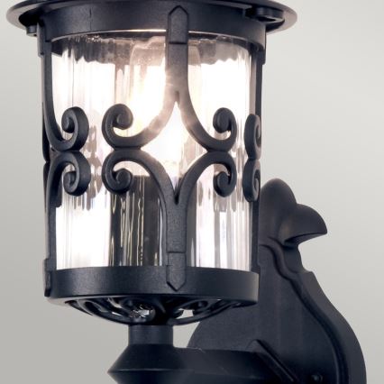 Elstead - Iluminação de parede exterior HEREFORD 1xE27/100W/230V IP23 preto