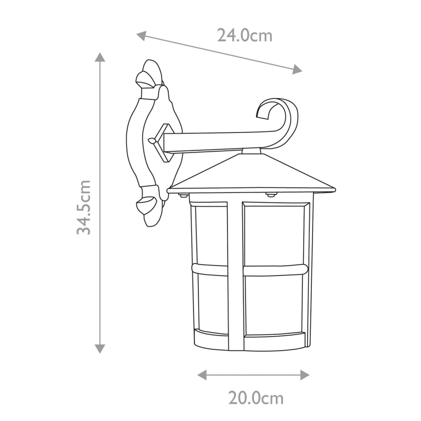 Elstead - Iluminação de parede exterior HEREFORD 1xE27/100W/230V IP43