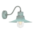 Elstead - Iluminação de parede exterior SHELDON 1xE27/100W/230V IP44 turquesa