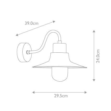 Elstead - Iluminação de parede exterior SHELDON 1xE27/100W/230V IP44 turquesa