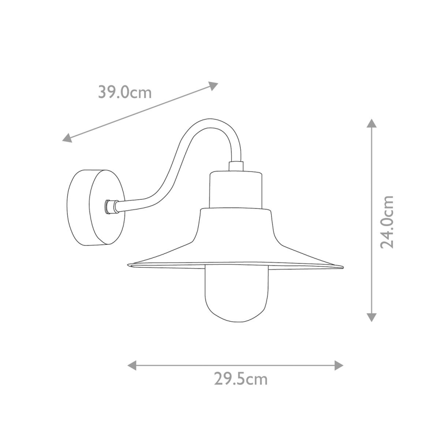 Elstead - Iluminação de parede exterior SHELDON 1xE27/100W/230V IP44 turquesa