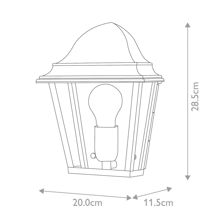 Elstead - Iluminação de parede exterior ST JAMES 1xE27/100W/230V IP44