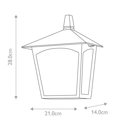 Elstead - Iluminação de parede exterior YORK 1xE27/100W/230V IP23