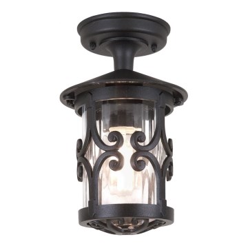 Elstead - Iluminação de teto exterior HEREFORD 1xE27/100W/230V IP23 preto