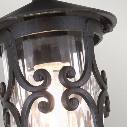 Elstead - Iluminação de teto exterior HEREFORD 1xE27/100W/230V IP23 preto