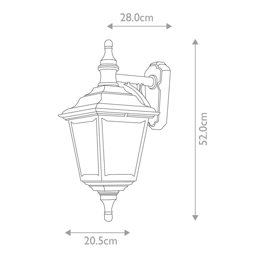 Elstead KERRY-WALL - Iluminação de parede exterior KERRY 1xE27/100W/230V IP44