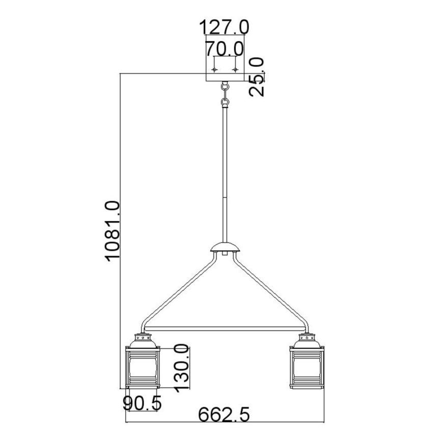 Elstead KL-ASHLANDBAY-5P - Candeeiro exterior ASHLAND 5xE27/60W/230V IP44