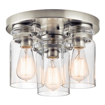 Elstead KL-BRINLEY-F-NI - Iluminação de teto BRINLEY 3xE27/60W/230V cromado mate