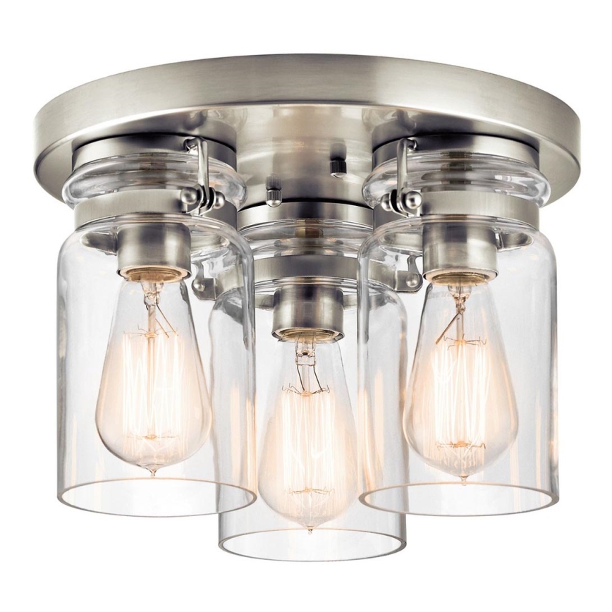 Elstead KL-BRINLEY-F-NI - Iluminação de teto BRINLEY 3xE27/60W/230V cromado mate