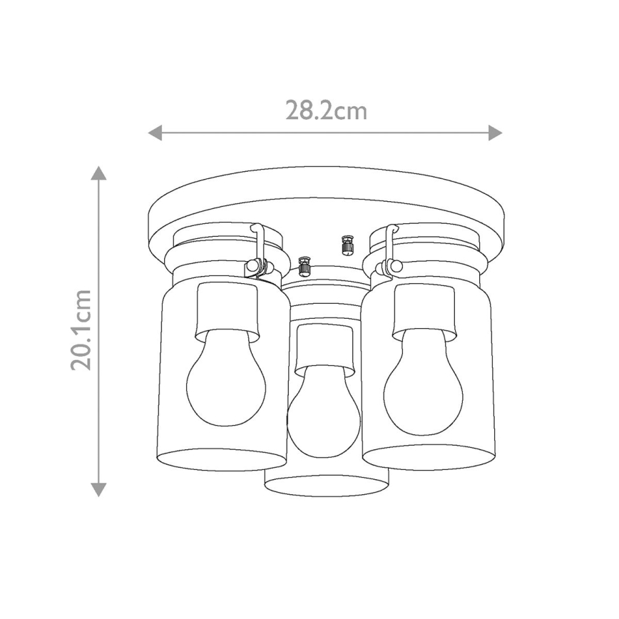 Elstead KL-BRINLEY-F-OZ - Iluminação de teto BRINLEY 3xE27/60W/230V antracite