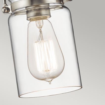 Elstead KL-BRINLEY-MP-NI - Candelabro suspenso BRINLEY 1xE27/60W/230V cromado mate