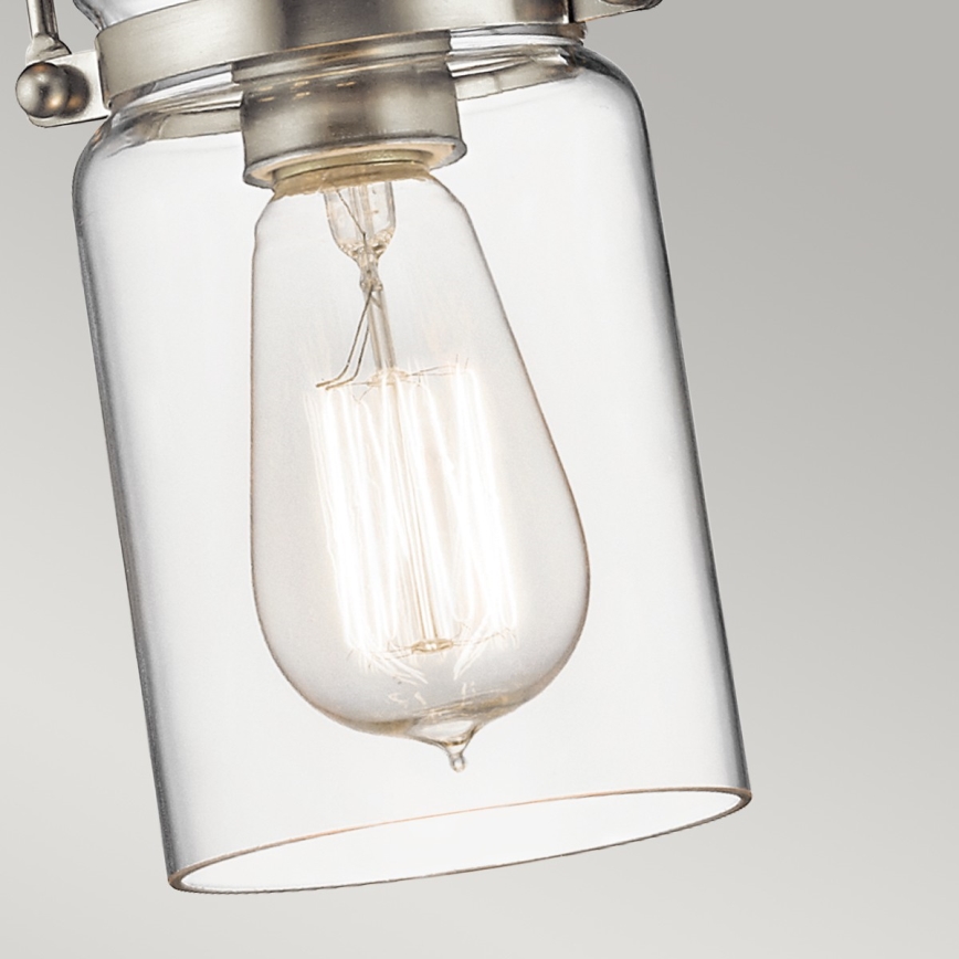 Elstead KL-BRINLEY-MP-NI - Candelabro suspenso BRINLEY 1xE27/60W/230V cromado mate