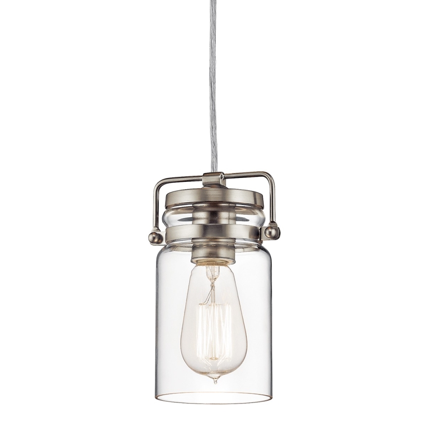 Elstead KL-BRINLEY-MP-NI - Candelabro suspenso BRINLEY 1xE27/60W/230V cromado mate