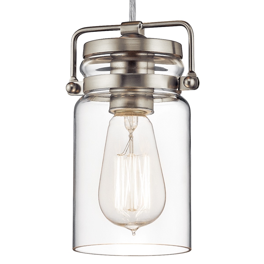 Elstead KL-BRINLEY-MP-NI - Candelabro suspenso BRINLEY 1xE27/60W/230V cromado mate